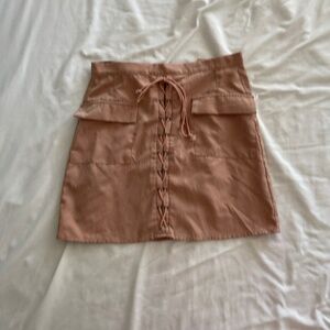 Honey punch pink mini skirt (runs extra small)